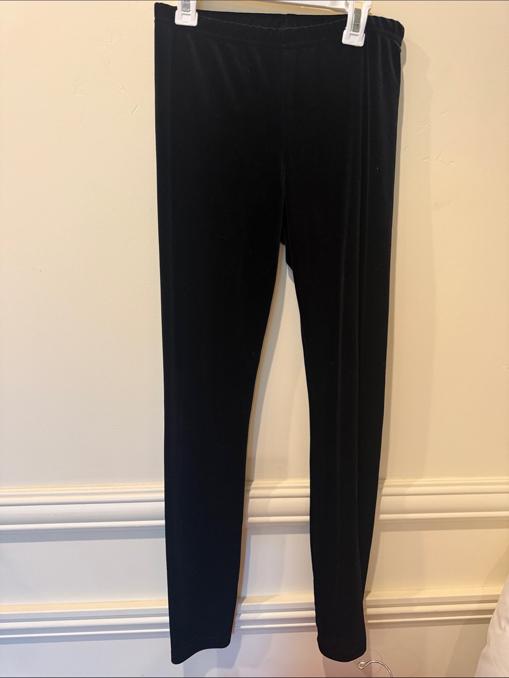 Black Velvet Stretchy Leggings W 24 Small Black Cat Costume